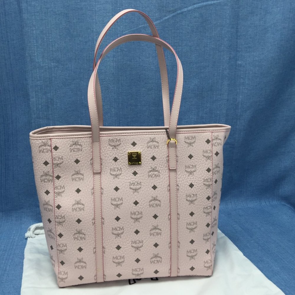 MCM Aren Top-Zip Shopper in Visetos Size Medium
